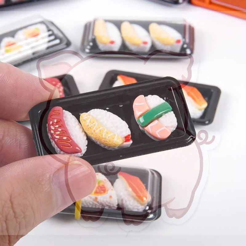 Miniature Sushi Bento Model | 1:12 Scale Dollhouse Food Prop