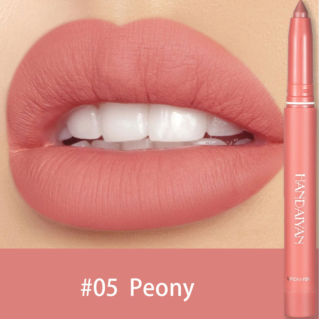 Waterproof Matte Lip Liner Pencil – 12 Shades | Long-Lasting