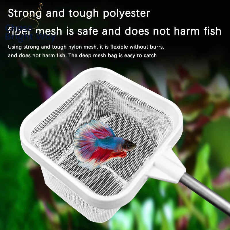 Telescopic Stainless Steel Aquarium Fish Net – Tank Cleaning Tool