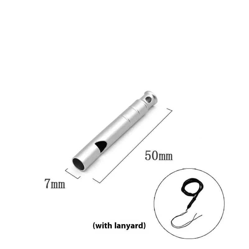Titanium Alloy Emergency Survival Whistle with Cord | 120dB