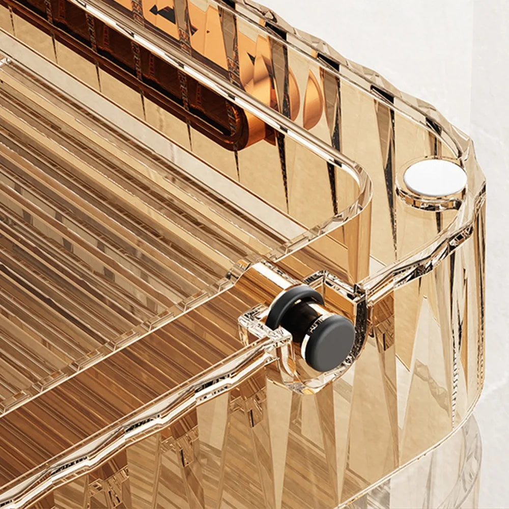Transparent Plastic Tea Drain Tray with Handle | Large Capacity