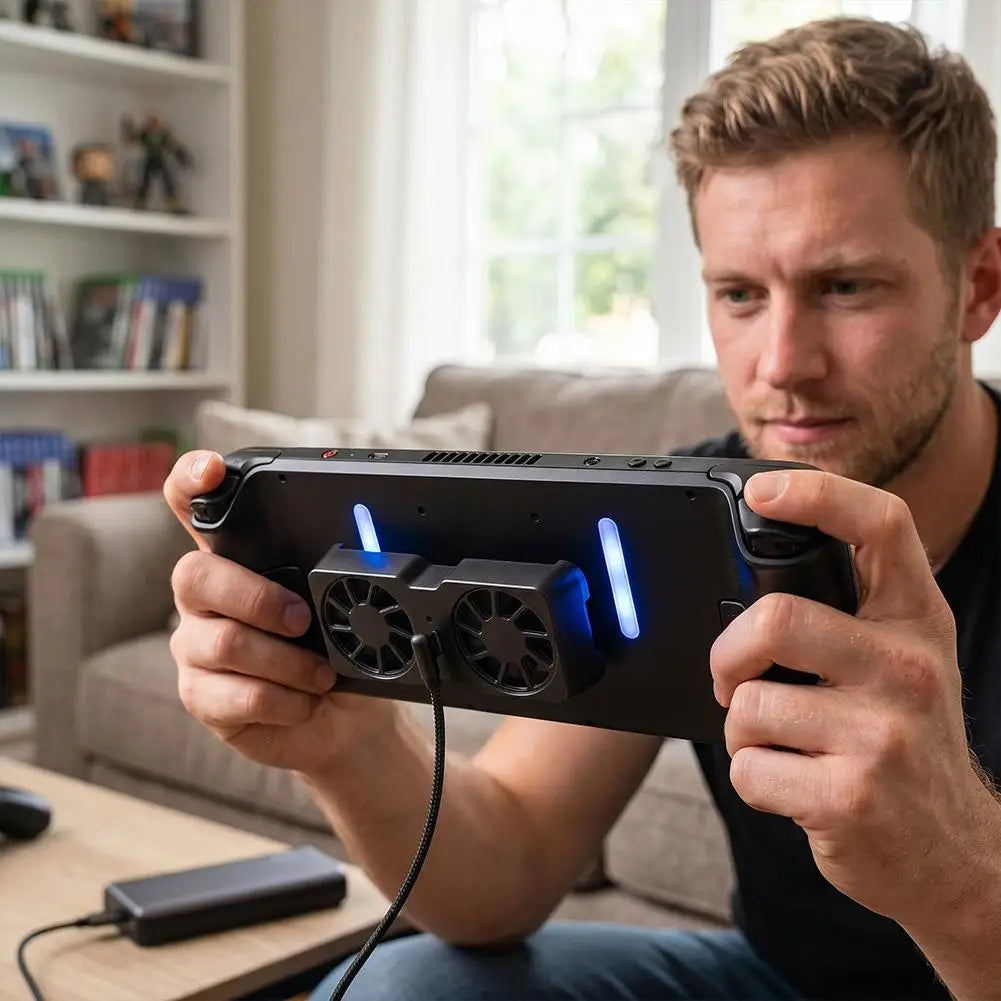 Magnetic Dual Fan Cooler for Steam Deck, XBOX Ally X, Legion Go