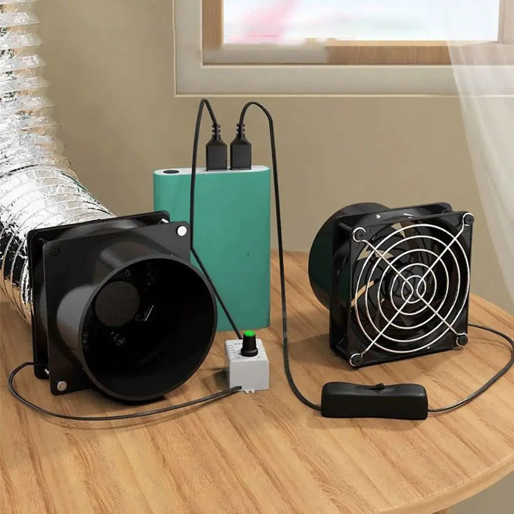USB Adjustable Speed Exhaust Fan & Fume Absorber with Duct