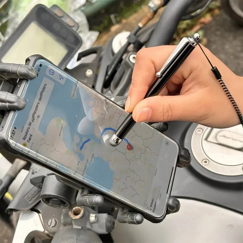 Universal Capacitive Stylus with Spring Cable & Pen Clip
