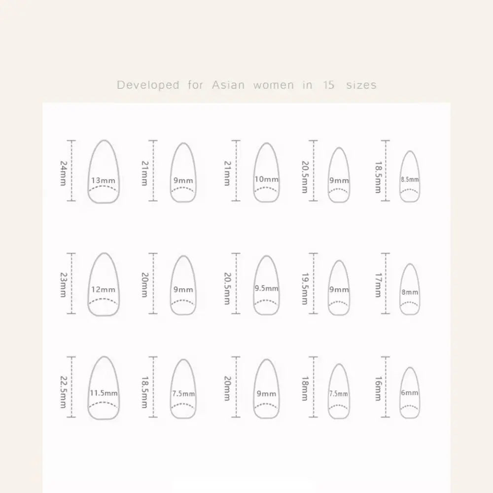 30-Pc Almond Stiletto Press-On Nails – Cat Eye Rhinestone