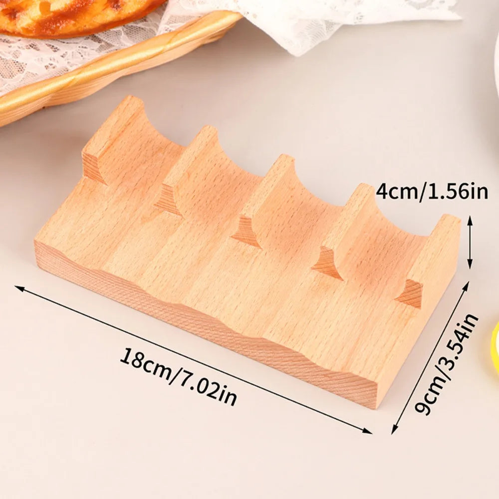 Wooden U-Shape Sushi Rack – Elegant Taco & Food Stand