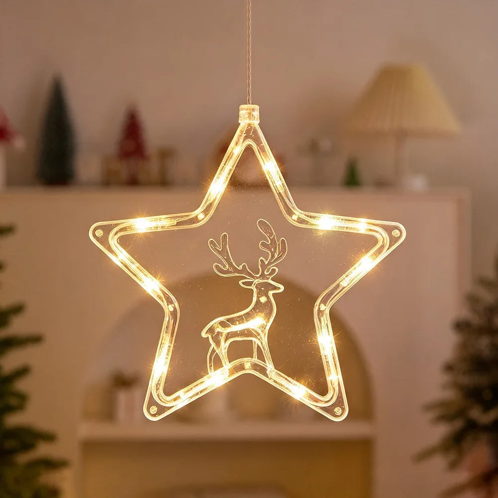 Christmas Santa LED Suction Cup Window Light – Battery Operated