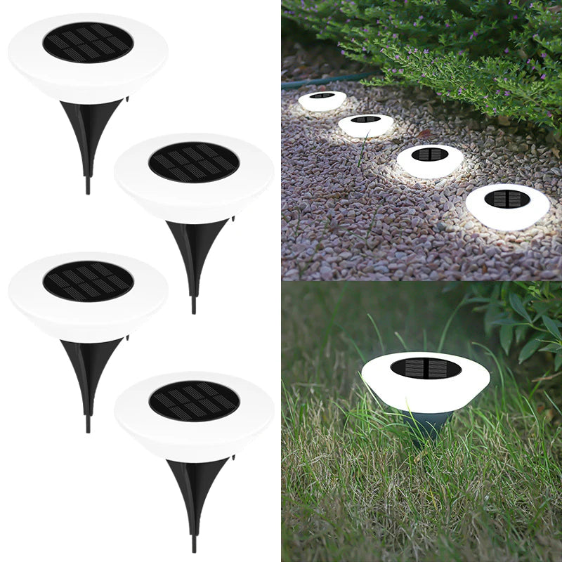 Solar Ground Lights 14 LED Waterproof Outdoor Lawn Lamp 1/2 Pack