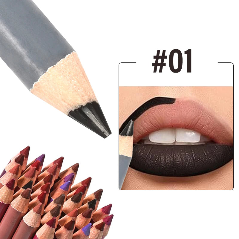 Waterproof Matte Lip Liner Pencil | 28 Shades, Long-Lasting