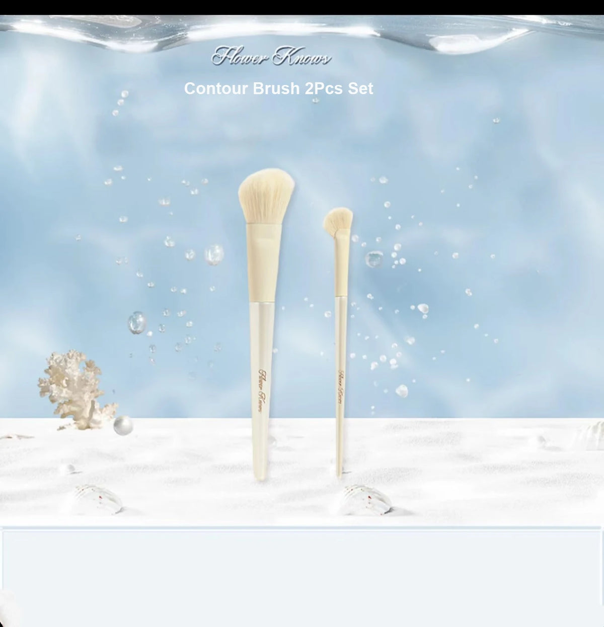 Flower Knows Shell Pearl Bunny Makeup Brush – Foundation & Powder