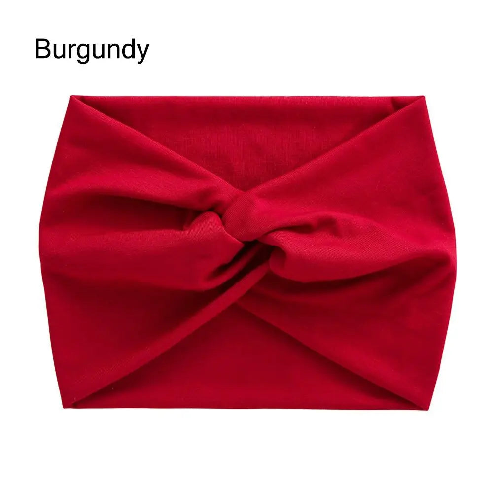 Wide Twisted Turban Headband – Boho Yoga Head Wrap for Women