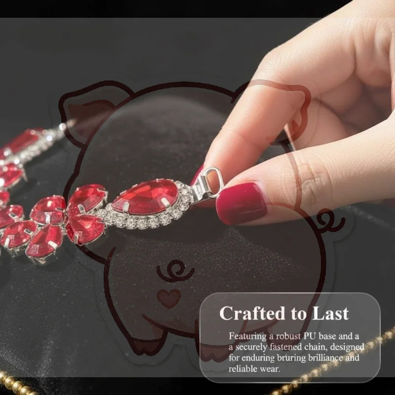 Rhinestone Shoe Charm – Faux Ruby Crystal Shoe Decoration
