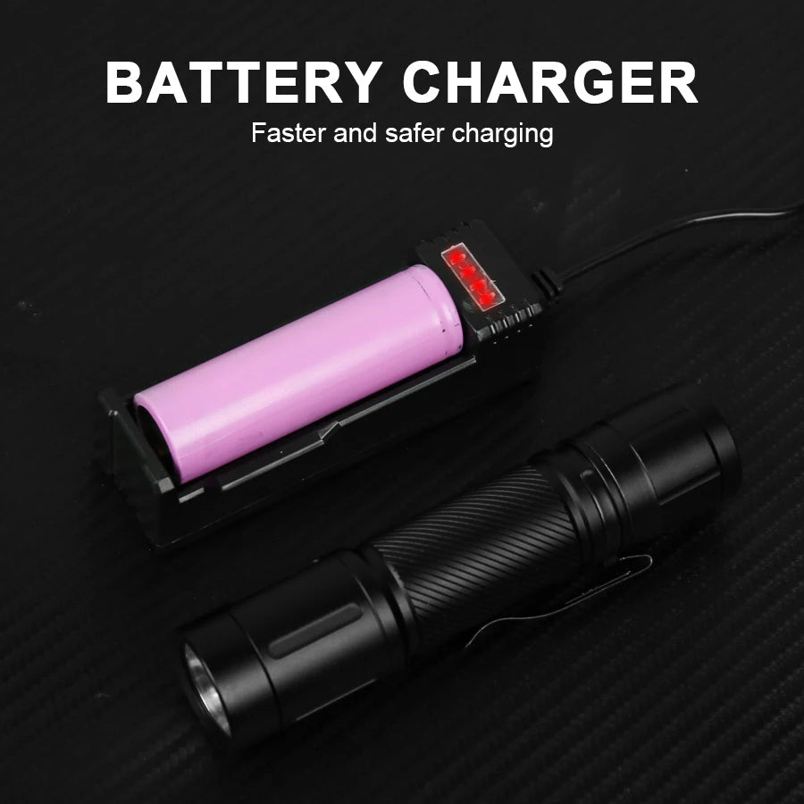 1200 Lumen Tactical Flashlight – 6 Modes, 360° Clip, IP66