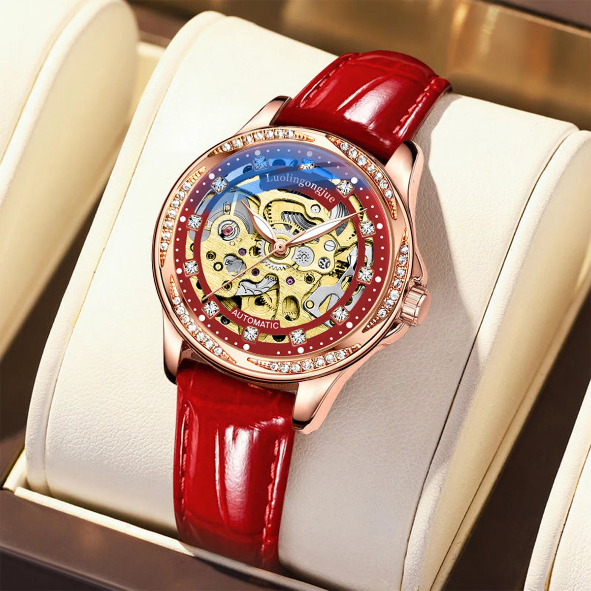Women's Automatic Mechanical Watch – Hollow Diamond Luminous
