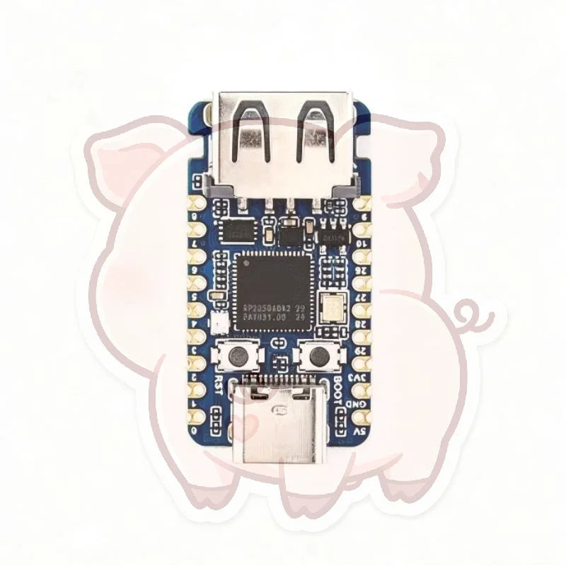 RP2350A Dev Board – Type-C & USB-A Dual Port Microcontroller