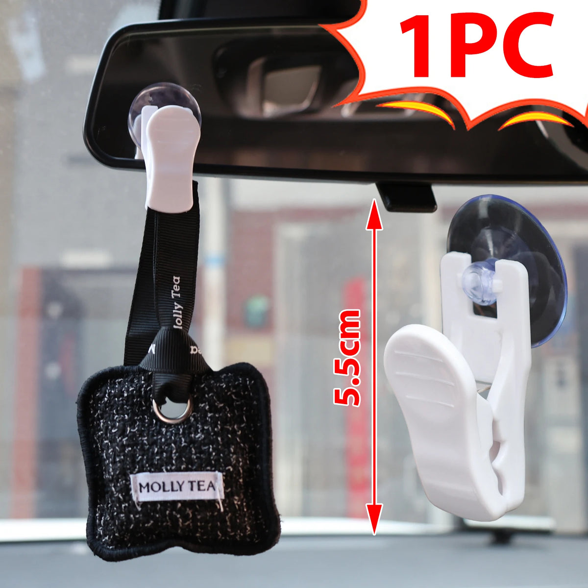 Suction Cup Clip ABS+PVC – Glass, Tile & Car Surfaces