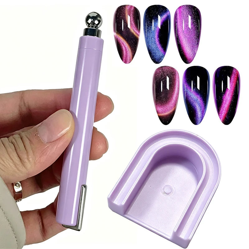 U-Shaped Cat Eye Nail Magnet Guide Tool – DIY Gel Polish
