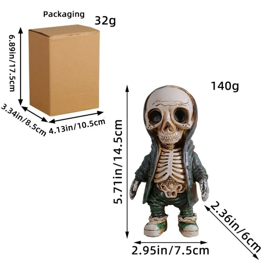 Resin Skeleton Figurine | Halloween Desk Decor Statue