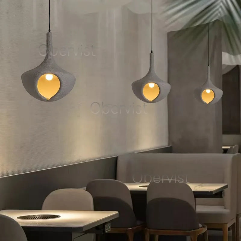Wabi-Sabi Hand-Knitted Pendant Lamp | Designer Chandelier