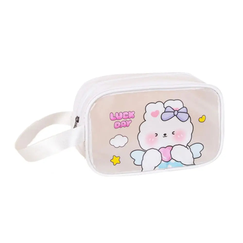 Transparent PVC Cartoon Cosmetic Bag – Waterproof Travel Organizer