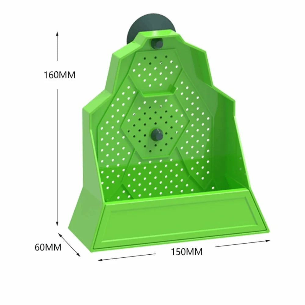 Reptile Hanging Feeding Bowl – Suction Cup Lizard Food Tray