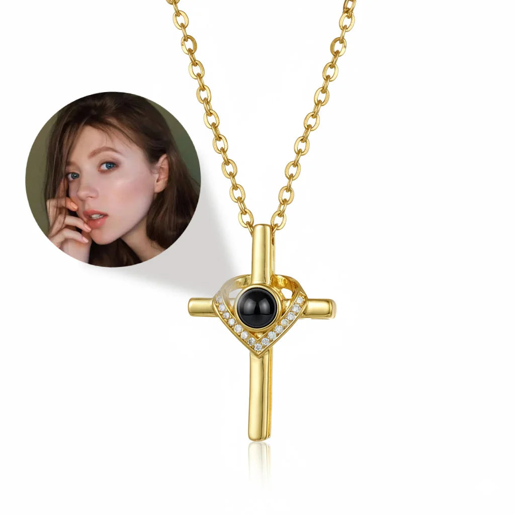 Personalized Photo Projection Heart Necklace | Custom Keepsake