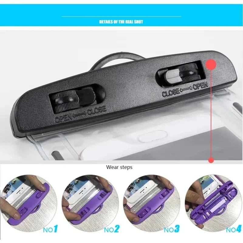 Waterproof Phone Pouch – Luminous Touchscreen Dry Bag