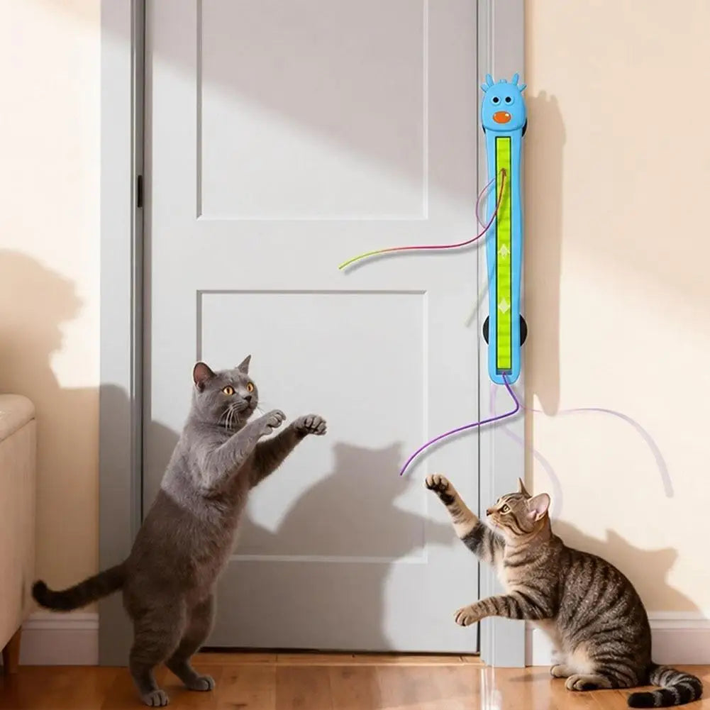 Wall-Mounted Auto Swing Cat Teaser Toy | USB Interactive