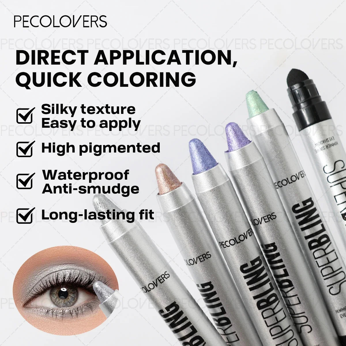 SAMMY Green Glitter Eyeshadow Pen – Waterproof Shimmer Makeup