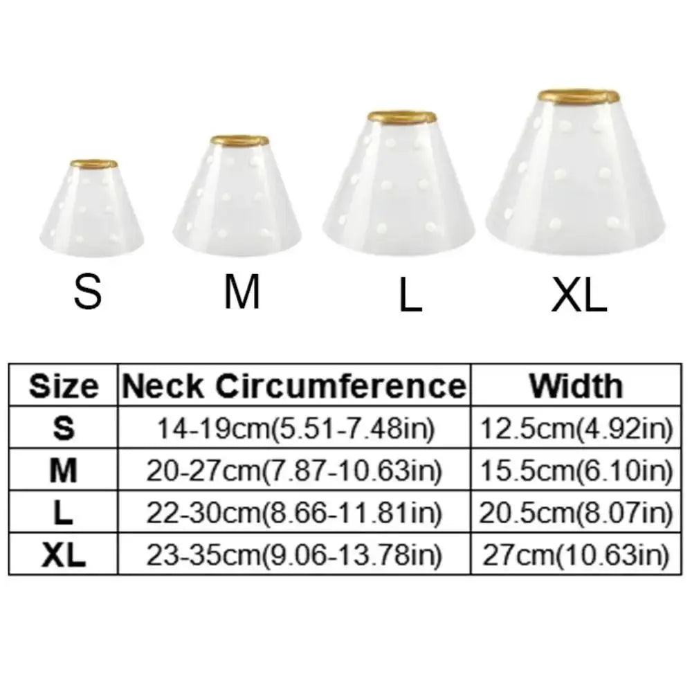 Adjustable Transparent Pet Recovery Collar – Anti-Lick Cone
