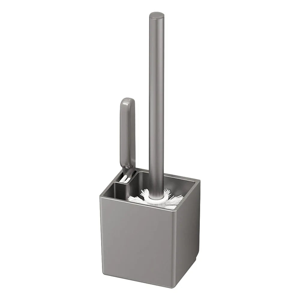 Wall-Mounted Toilet Brush Holder with Storage Rack – No Drill