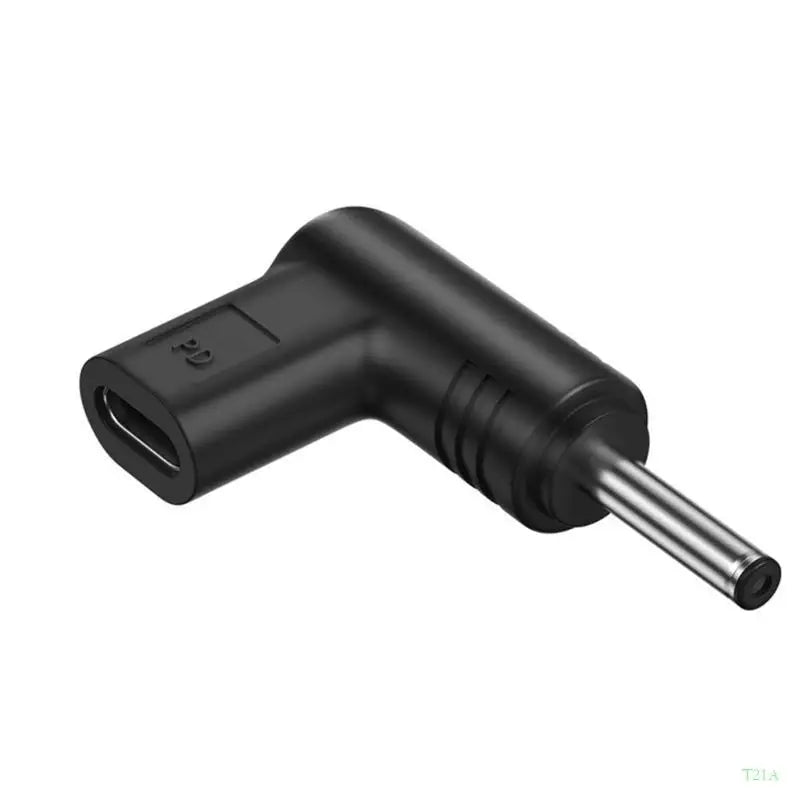 USB-C to DC Barrel Connector Adapter – 6 Tip Sizes, 90° Angled