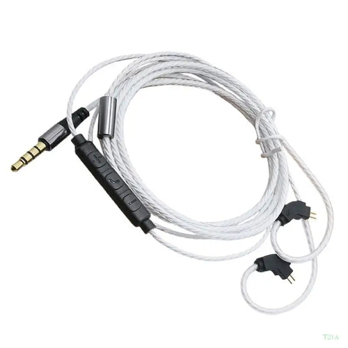 0.78mm 2-Pin Earphone Cable with Mic – 3.5mm Upgrade, 130cm