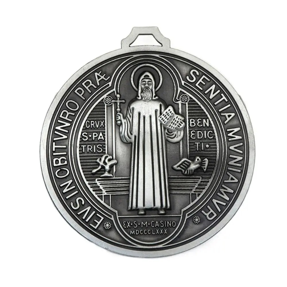 Extra Large Saint Benedict Medal 5-Inch Zinc Alloy Pendant