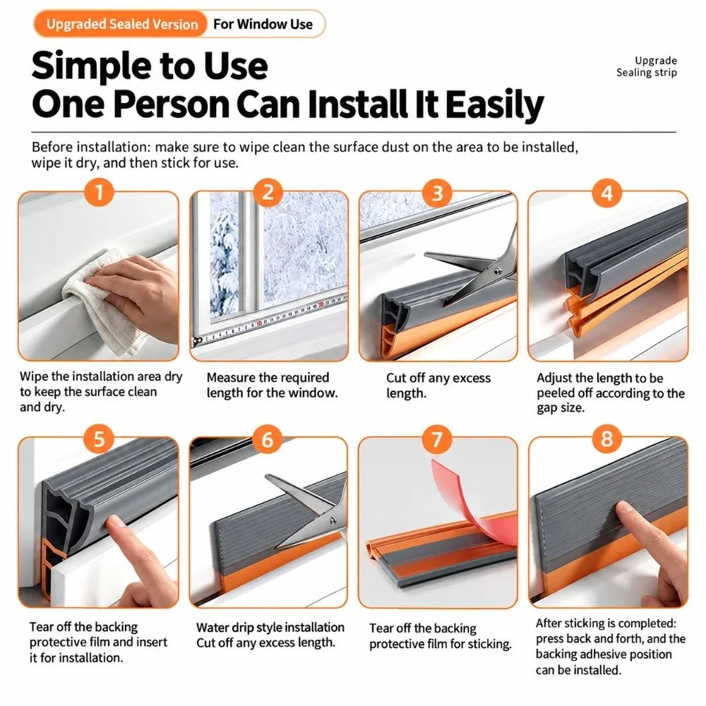 TPE Sliding Window Seal Strip – Weatherstripping Draft Guard