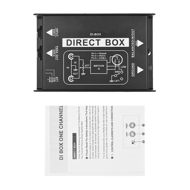 T21A Passive DI Box – Ground Lift & Attenuator | Stereo & Guitar