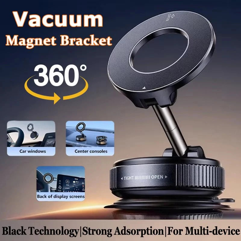 Magnetic Car Phone Holder | 360° Vacuum Mount – Universal Fit