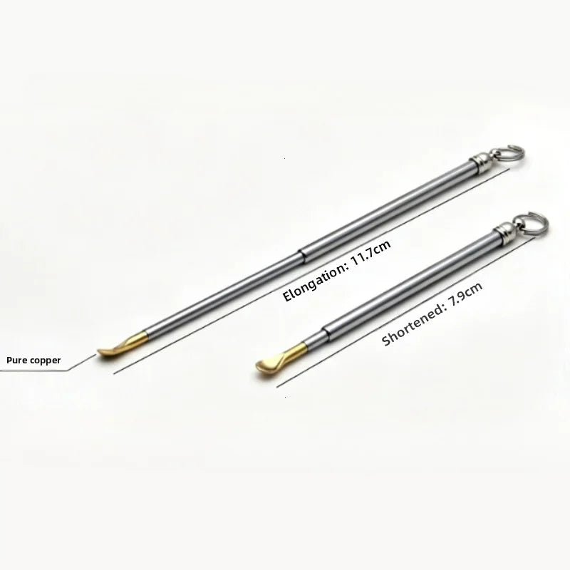 Scalable Brass Ear Wax Curette with Keyring – Copper Ear Spoon