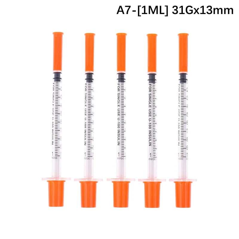 5-Pack Disposable Veterinary Syringes 0.3/0.5/1mL – Sterile