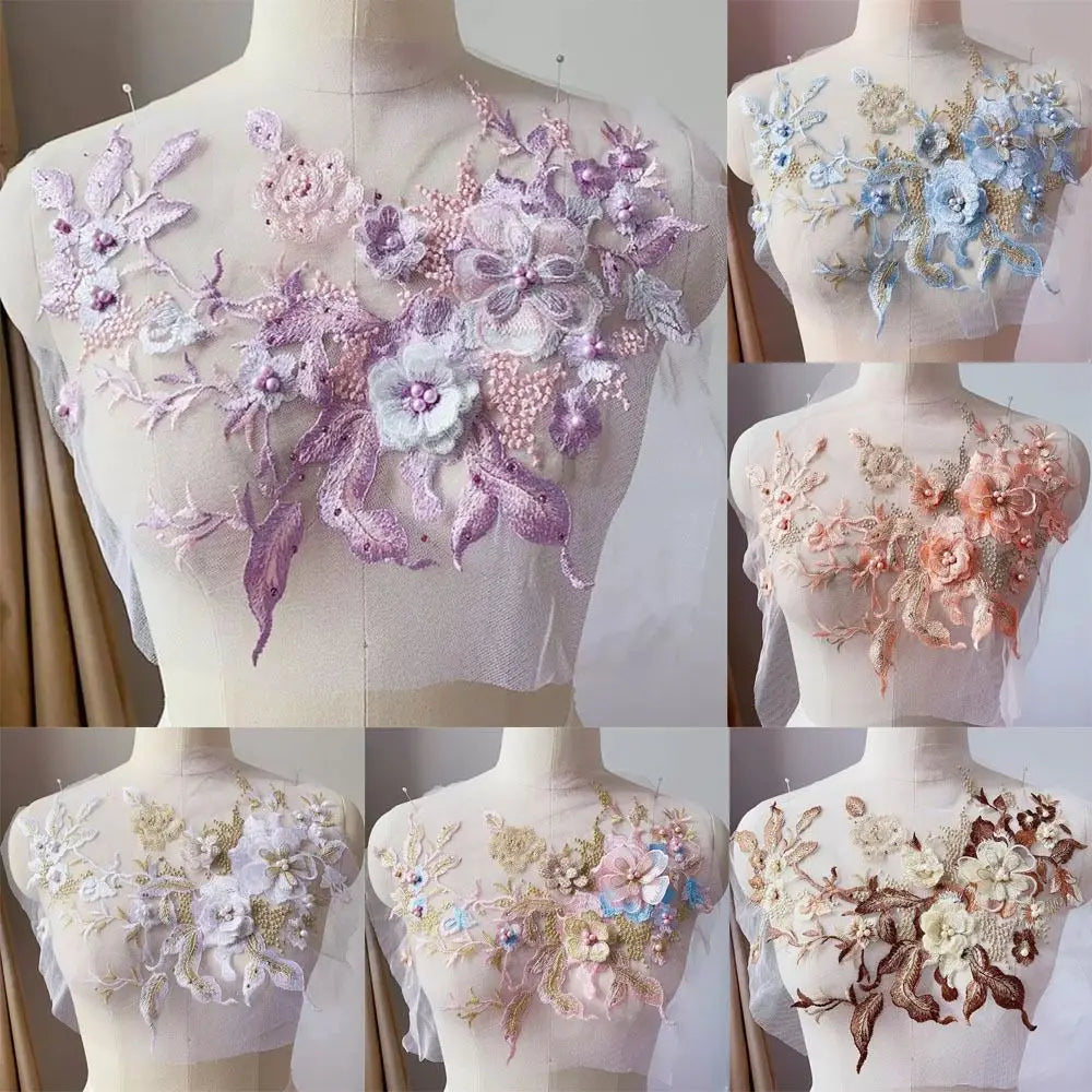 Sequin Embroidery Applique Patch – DIY Lace for Wedding Crafts