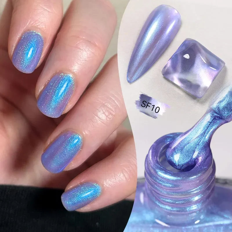 LILYCUTE Glitter Nail Polish 7ml – Pearl Effect, 6 Colors