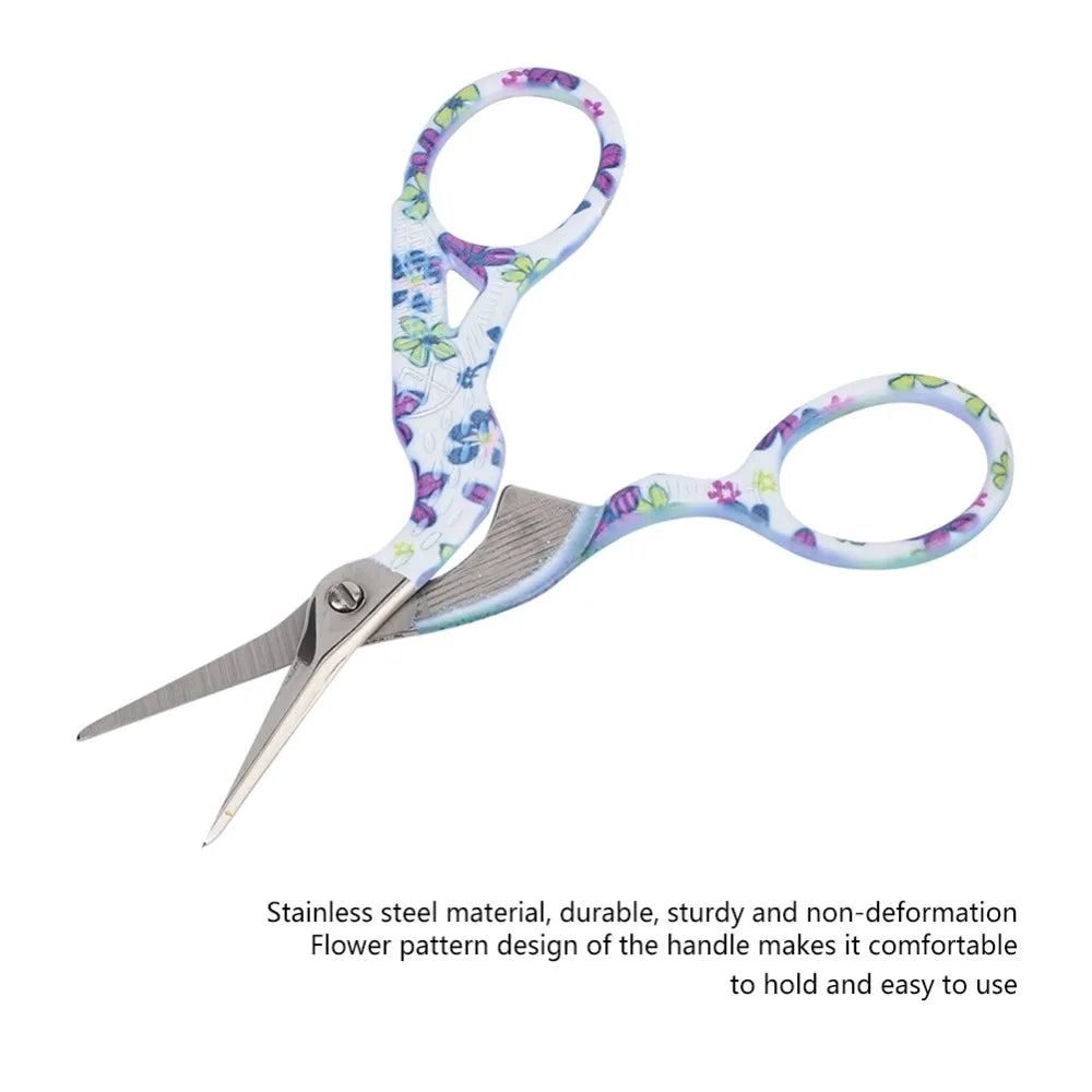 Vintage Floral Stainless Steel Craft Scissors | Sewing & Needlework