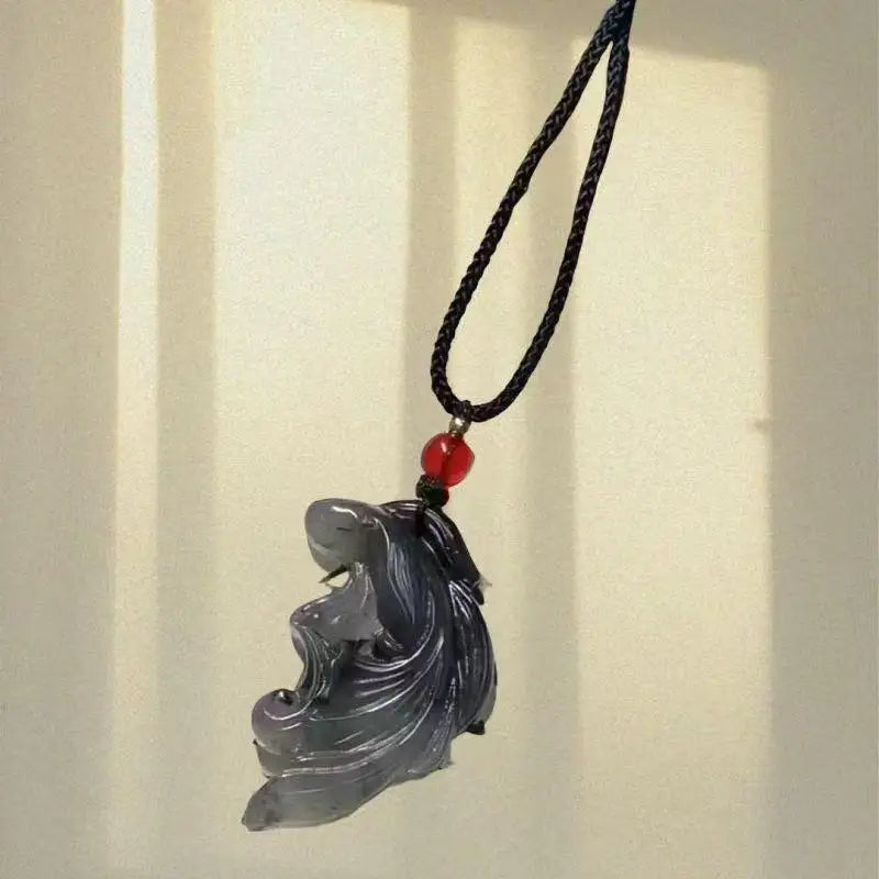 Koi Fish Couple Pendant – Synthetic Jade Yin Yang Necklace