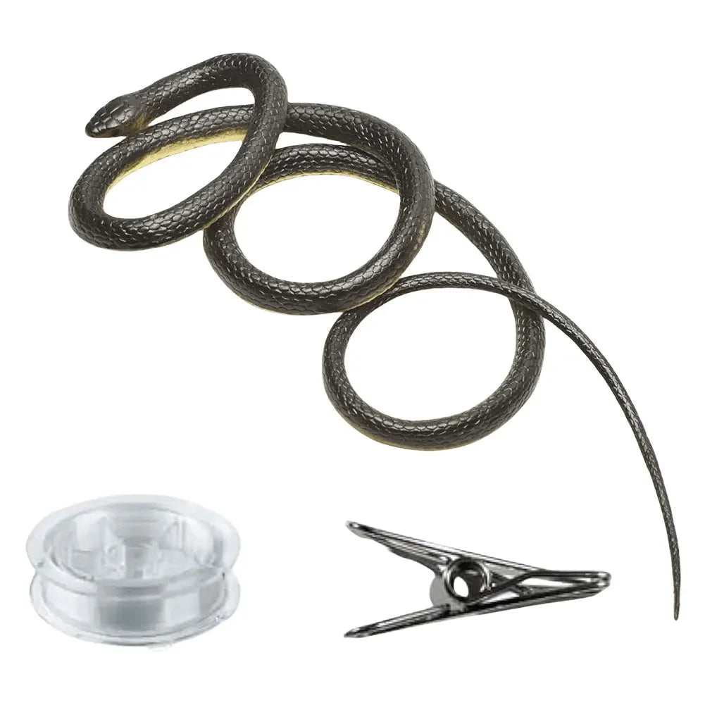 Realistic Fake Snake Prank Toy with String & Clip – 80/120cm
