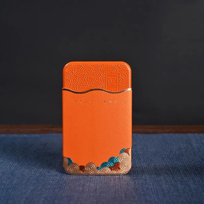 Wavy Pattern Metal Tea Storage Tin – Airtight Portable Canister