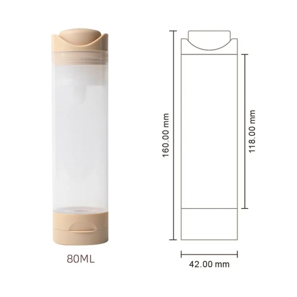 Vacuum Travel Bottles 50/80ml – Leakproof Airless Pump Dispenser