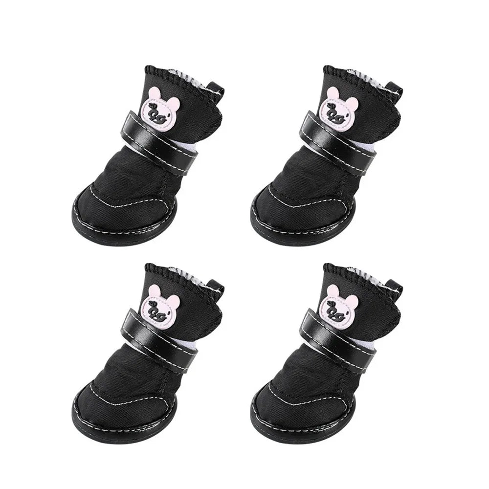 Non-Slip Waterproof Dog Snow Boots – Warm Pet Shoes 4-Pack