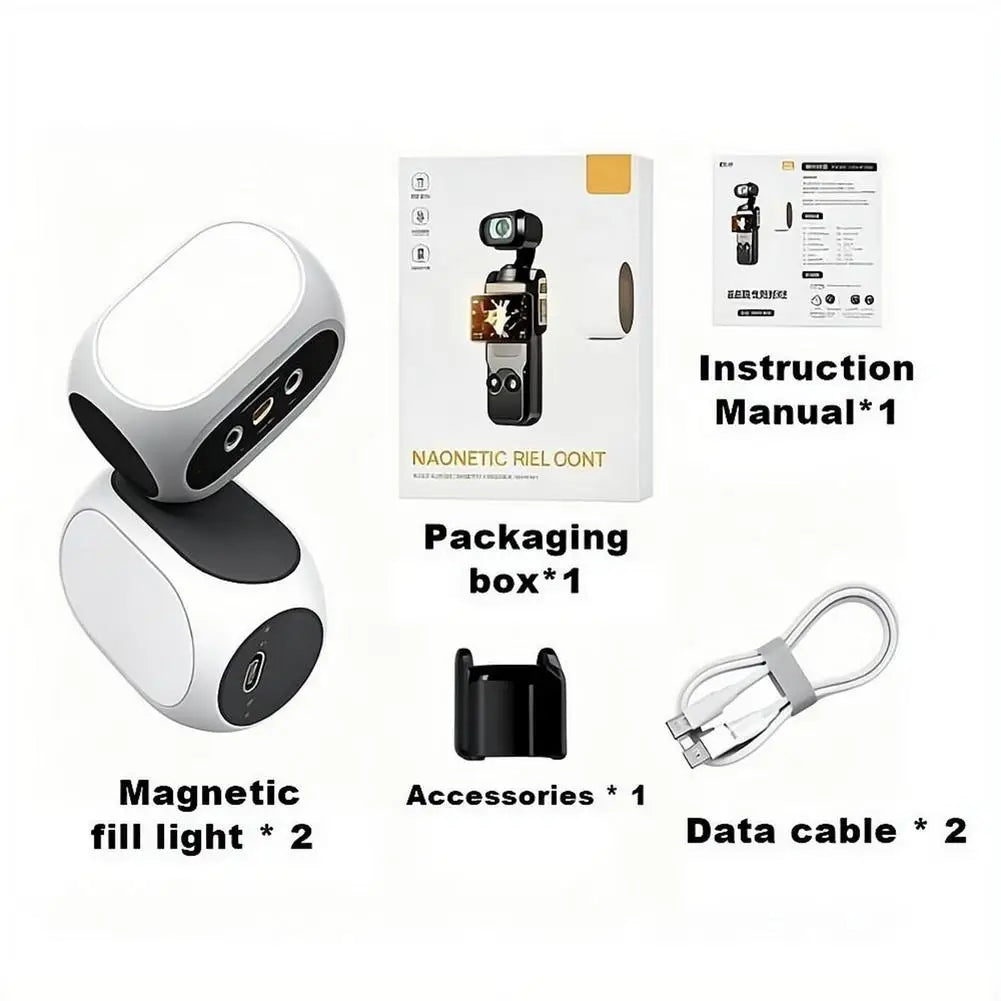 Magnetic LED Fill Light for DJI OSMO Pocket 3 & 4 Vlog