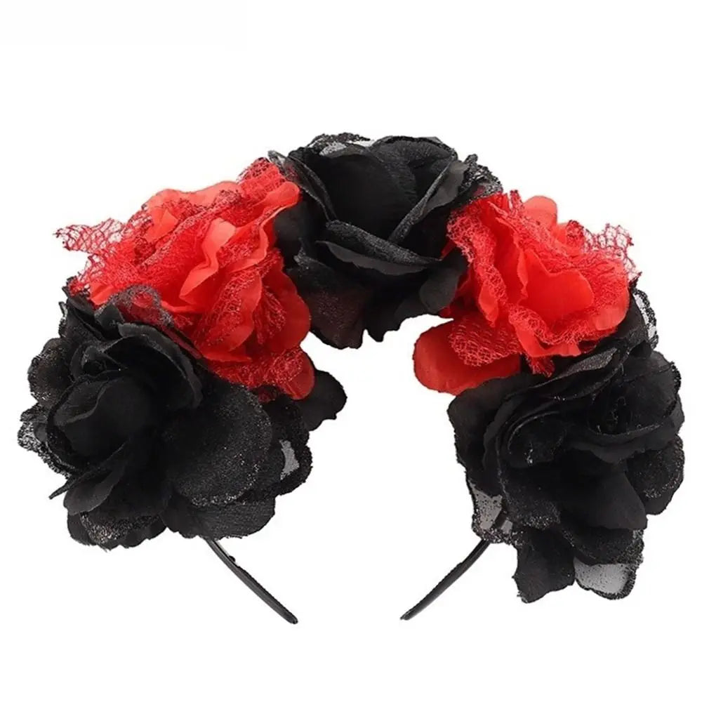 Spider Skull Halloween Flower Crown Headband – Women