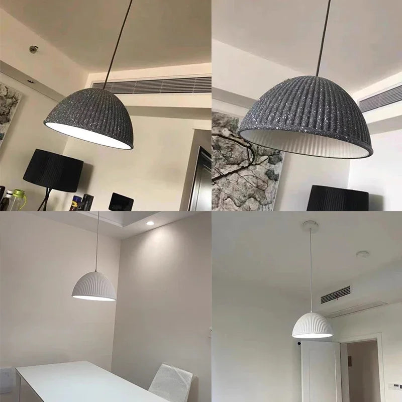 Wabi Sabi Semicircle LED Pendant Light | Modern Hanging Lamp
